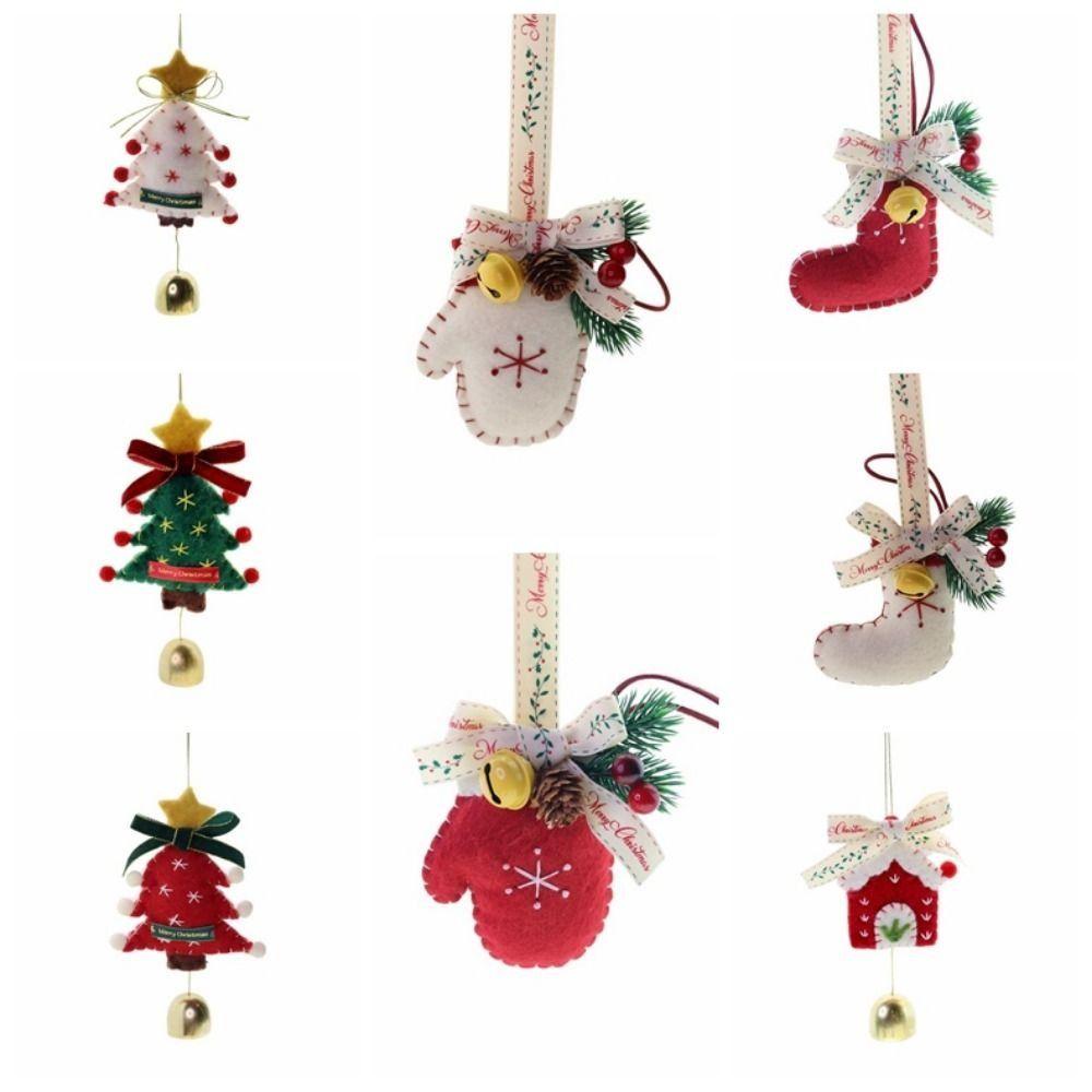 Creative Christmas Tree Pendant Exquisite Felt Christmas Tree Ornaments Handmade for Xmas Tree Xmas Hanging Decorations