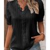 2 summer new vacation fashion hollow short-sleeved women's shirt
