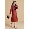 Ke Bei Er Women's 2025 Autumn Trench Coat & Spliced Dress Two-Piece Set
