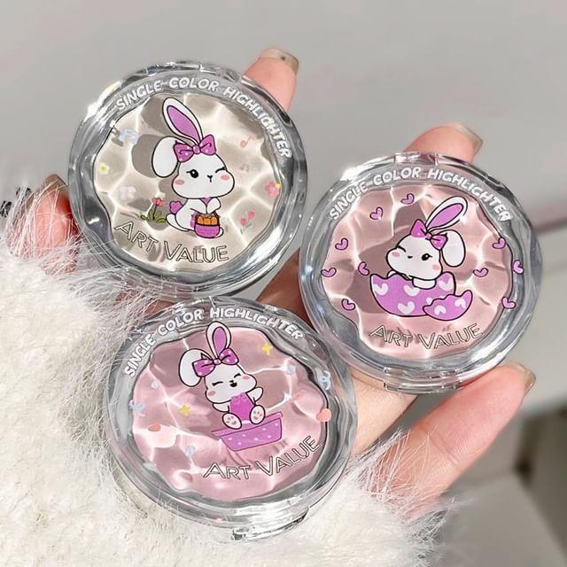 Art Value - Water Ripple Pink Bunny Highlighter - 3 Colors 3 Cherry Blossom - 3.5g