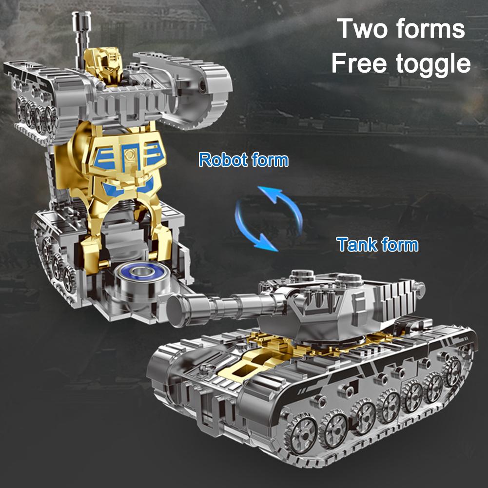 Creative Mech Fidget Spinner Simulated Tank Deformation Plastic Relief Gifts Toy Hand Robot Toy E1E4