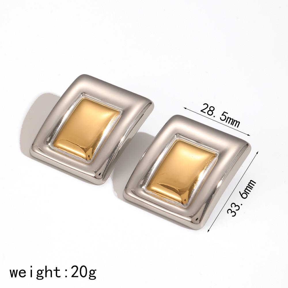 Boucles d'oreilles Géométriques Cœur Étoile en Acier Inoxydable pour Femmes