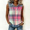 Damen Kapuzenweste Freizeit Ärmellos Patchwork-Design Leicht Bequeme Passform Weicher Stoff Stilvolles Print-Detail Sommerkleidung