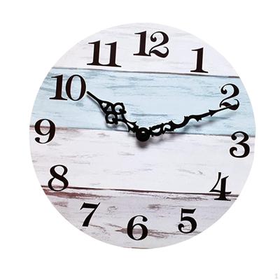 Horloge murale silencieuse en bois décorative pour salon, chambre d'enfant
