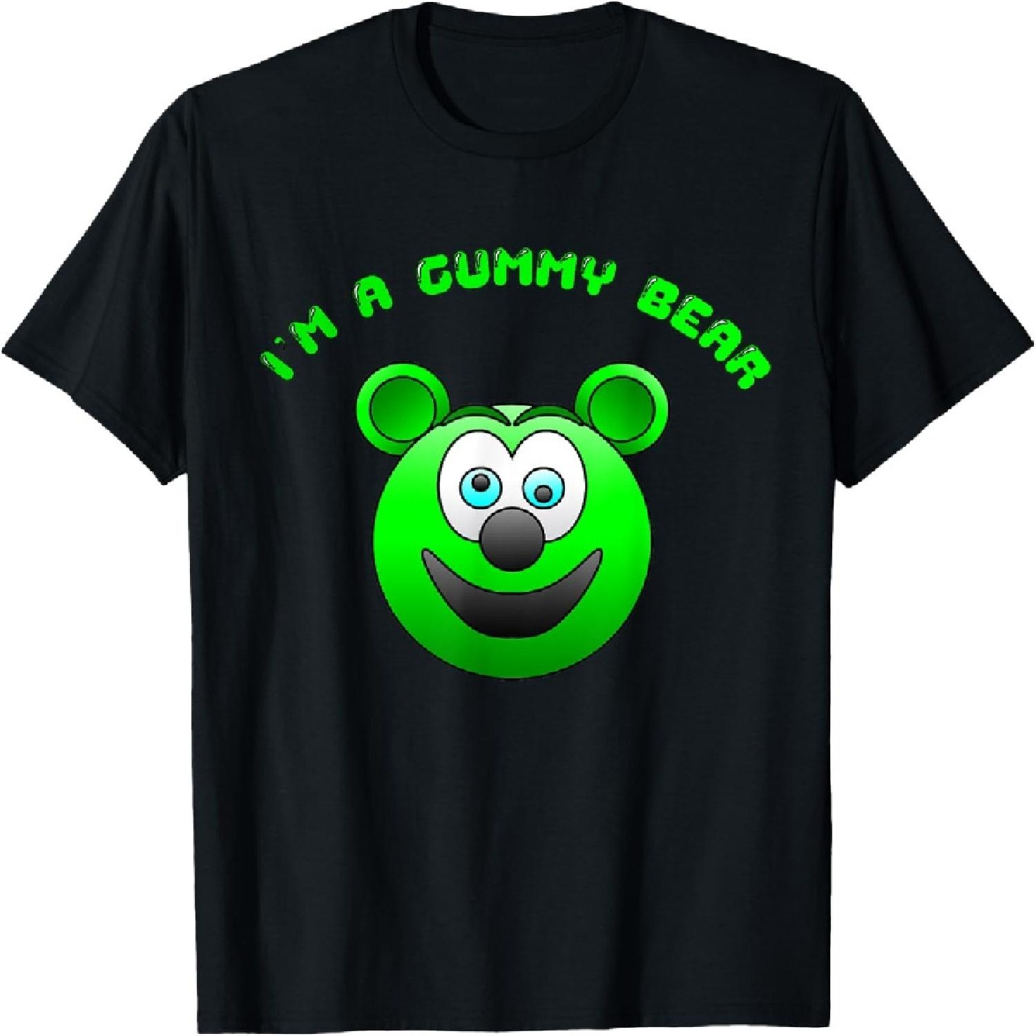 Забавная Милая Детская Футболка с Мультяшным Мишкой Жевательным XXXXXL разноцветный