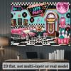 Rock Theme Backdrop Cloth, Suitable for Indoor and Outdoor Themed Partiesand Suitable for Various Retro Party Scene Arrangements