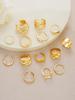 14pcs Asymmetrical Design Cocktail Rings Set For Women Vintage Smooth Chunky Geometric Irregular Finger Rings Daily Jewelry Gift