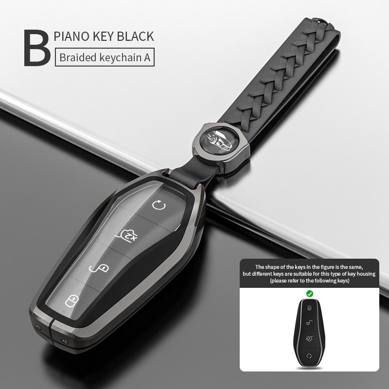 Compatible Key Case for 21 BYD Models: Tang, Song, Yuan, Qin Plus DMI, EV Car Key Shell with Buckle
