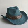 New Western Cowboy Hat For Women Men With Shapeable 7.5Cm Wide Brim Western Suede Hat For Cowboys And Cowgirls Sombrero Vaquero