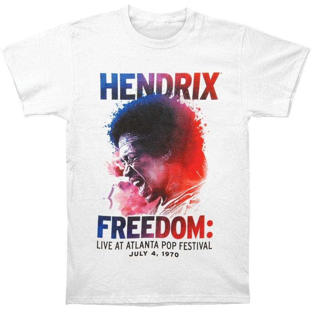 

Men s Jimi Hendrix Atlanta Pop Splatters T-shirt White L