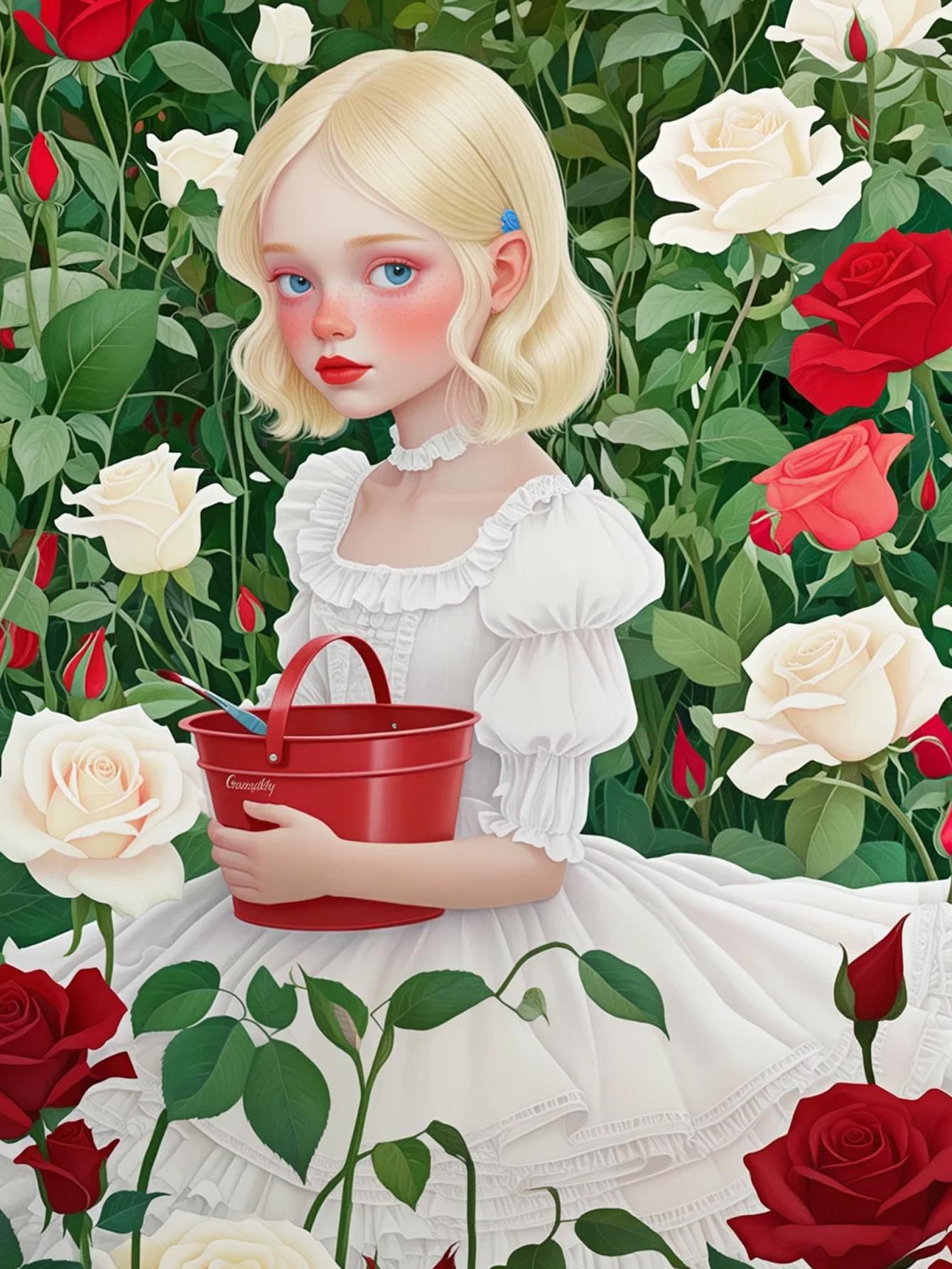 

DIY Diamond Painting The Little Girl In The Flower Bed Cross Stitch Kit Mosaic Art Diamond Painting Full Circle Diamond Home Decoration Round 20x30cm