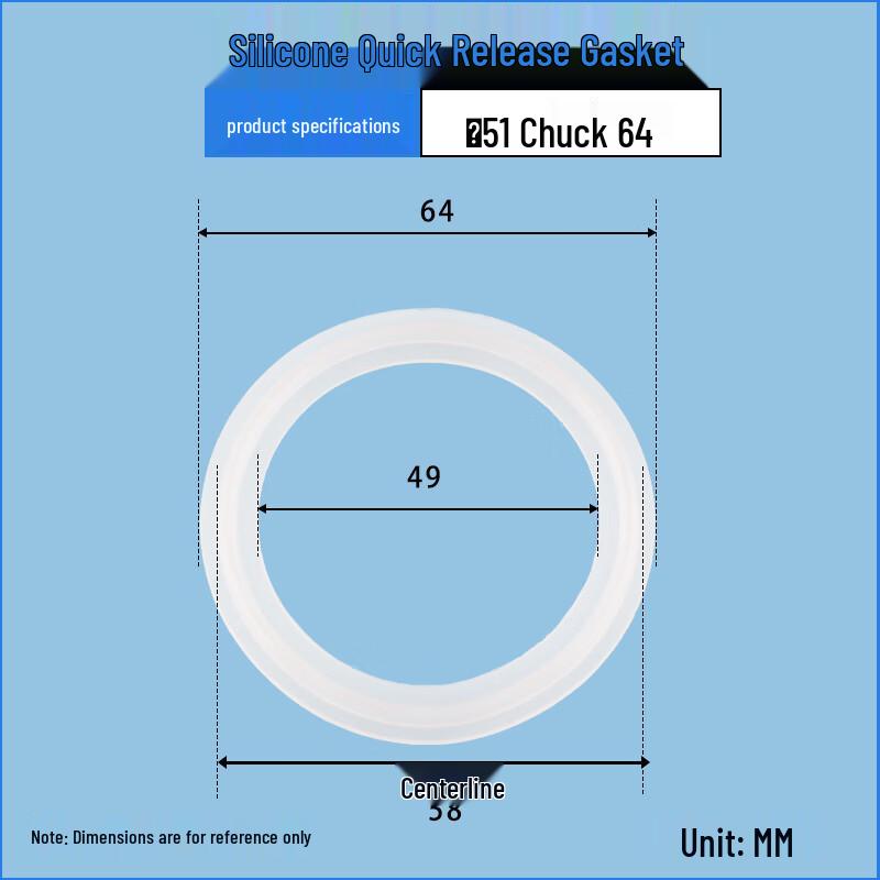 Silicone Rubber Sanitary Quick-Connect Gasket 51mm