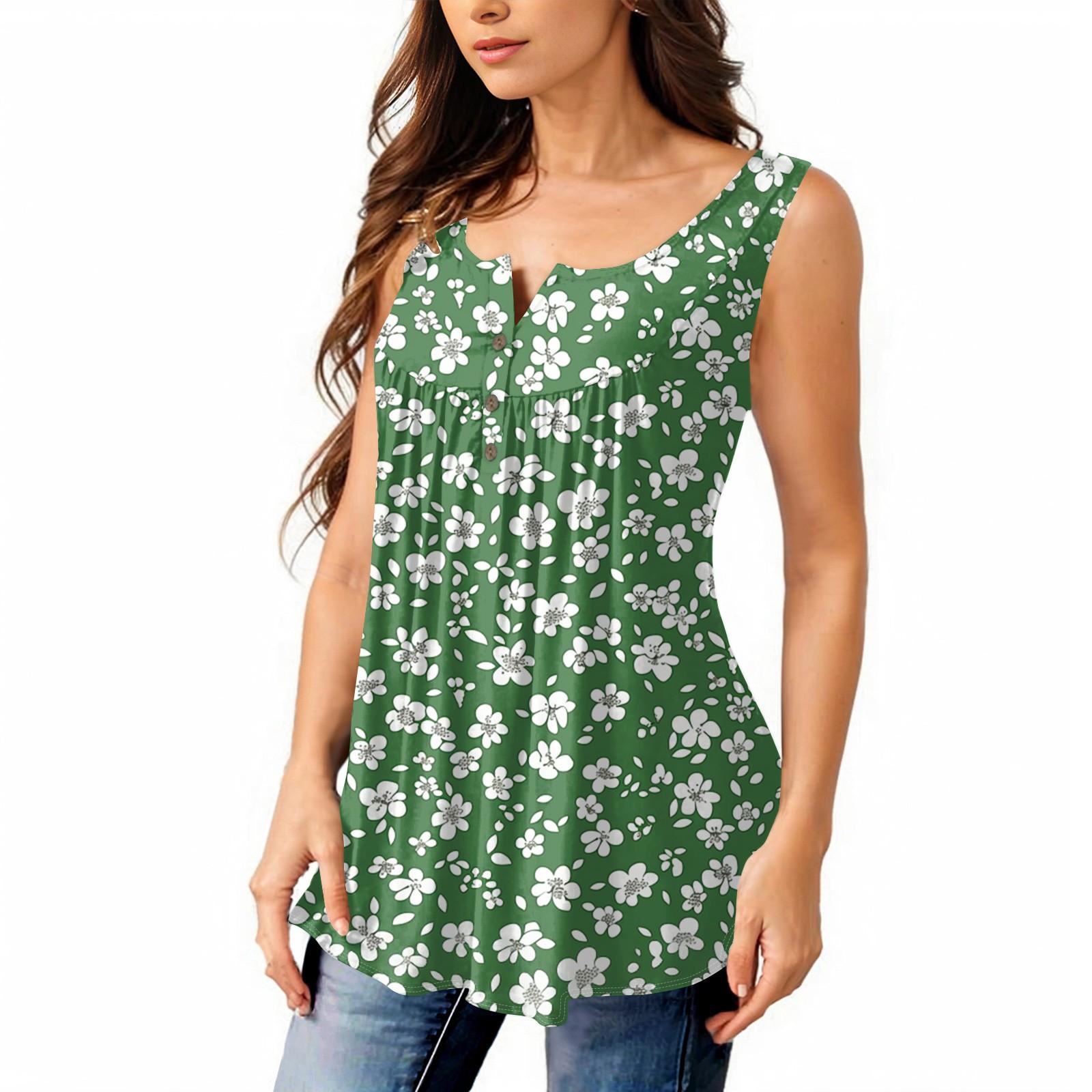 

Женская мода плиссированная безрукавка повседневная футболка жилет топ на пуговицах S