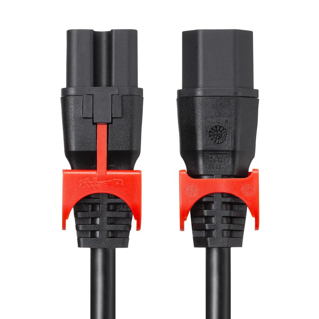 SANWA SUPPLY Lock Plus Power Cord with Anti-Disconnection Lock (2m) APW15-C14C15LS-2