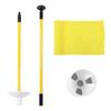 Üben Golf Loch Stange Becher Flaggenstock Abnehmbar 2-teilig Golf Putting Green Flaggenstock Gelb