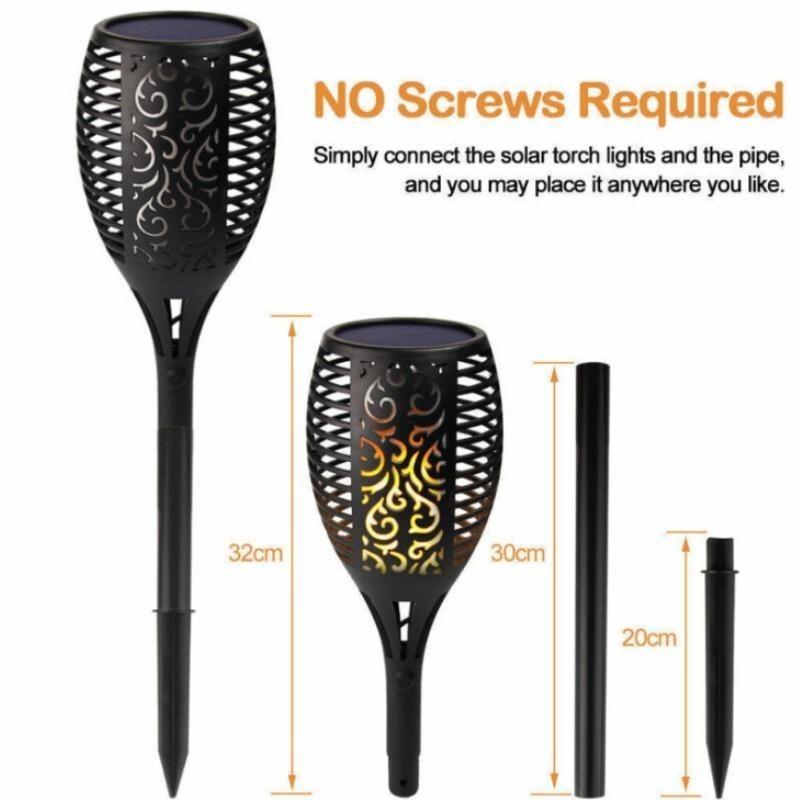 1/2/4pcs 12LED Solar Flame Light Outdoor Torches Landscape Lamp For Outdoor Courtyard Garden Yard Halloween Decorations