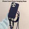 Iphone For 16 Plus Wrist Strap Solid Color Crossbody Accessories Case Phone