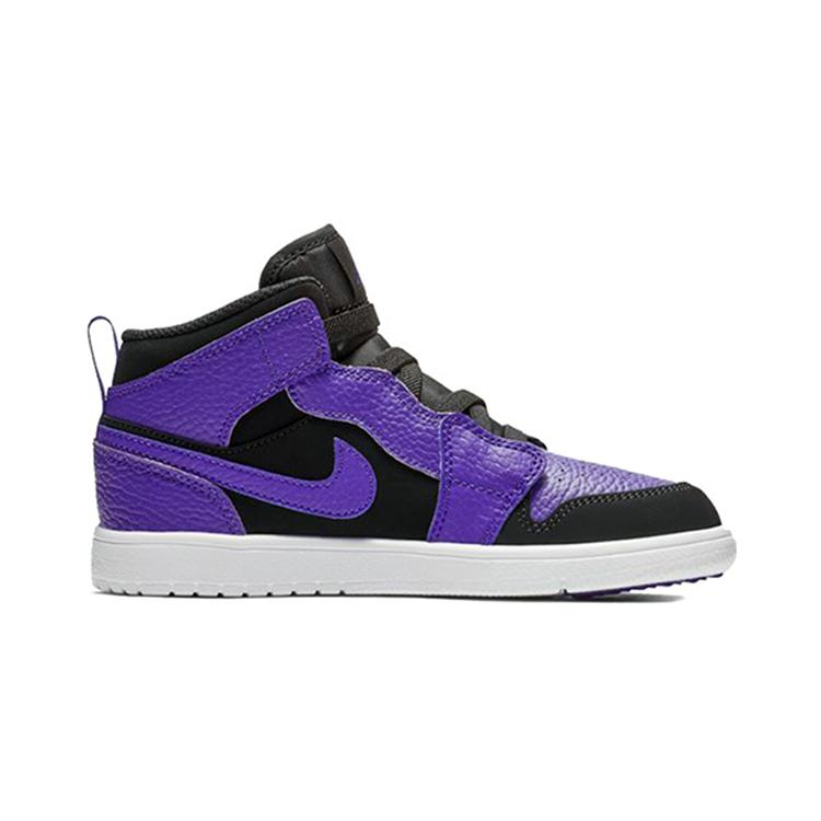 Jordan Air Jordan 1 Mid Alt Mid top Childrens Basketball Shoes Purple Black Children Aged 3 7 Years Old AR6351-051