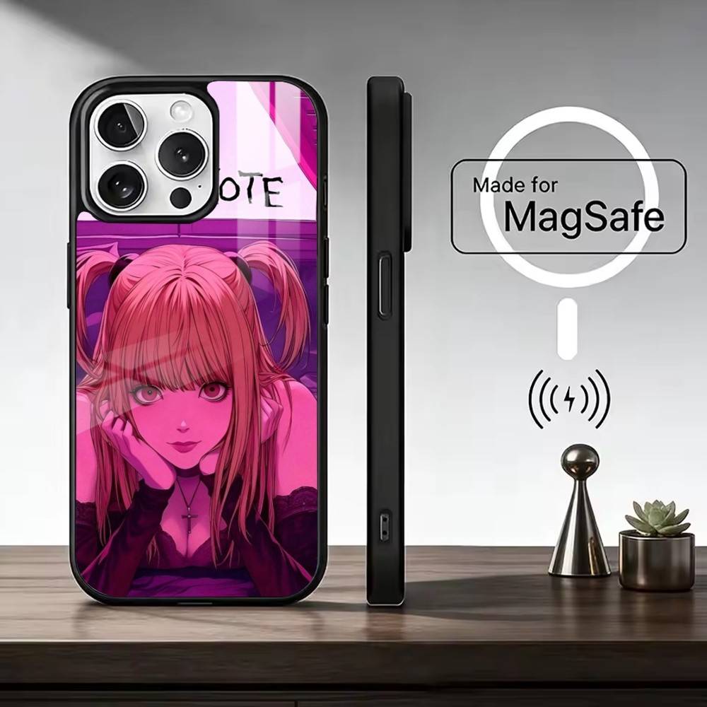 m-Misa D-Death N-Note Phone Case For iPhone17,16,15,14,13,12,11 Plus,Pro Max Magnetic For Magsafe Wireless Charging