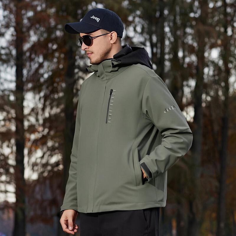 JEEP Men s Hooded Windbreaker Jacket L