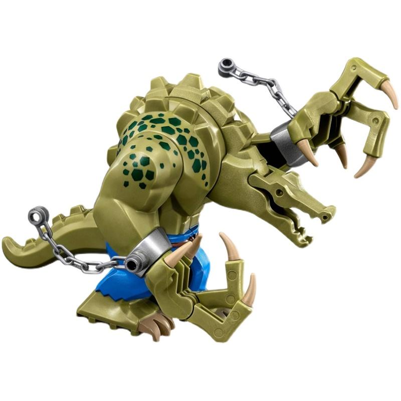 Big Size 10.5cm Killer Croc Tail Gator Crocodile Killer Model Building Blocks Enlighten Action Figures Bricks Toys For Children