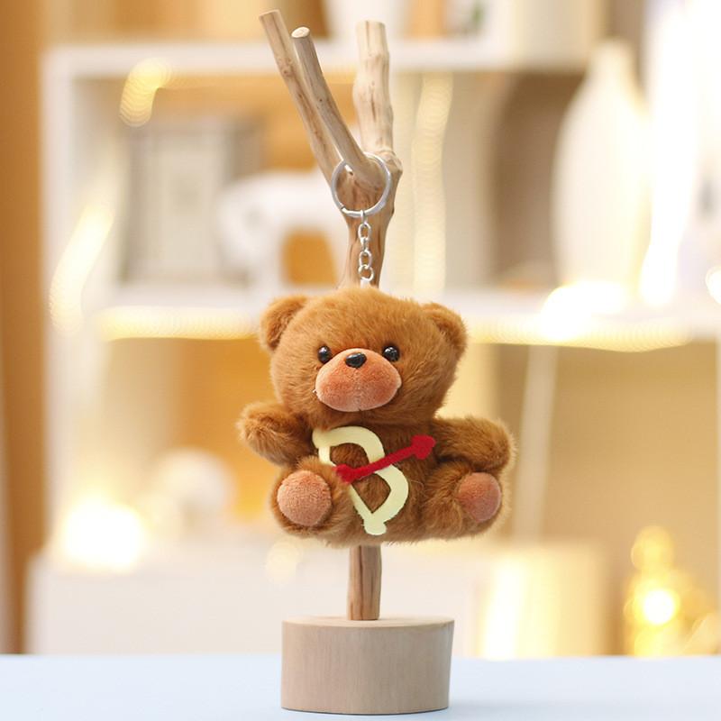 Cartoon Plush Bear Keychain With Soft Short Plush For Girls Gift And Bag Decor