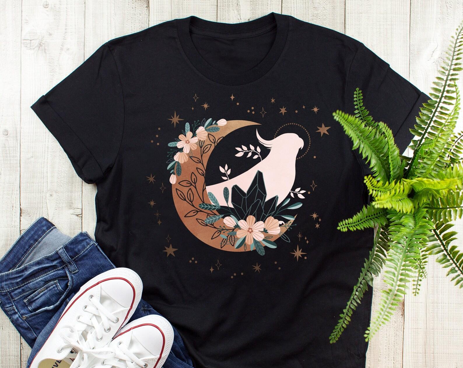 Cockatiel Shirt, , , Cute Parrot Lover Gift T-shirt, Tiel, Pet Bird Tshirt, Celestial Occult Alchemy, Cockatiel Mom, Tiel Dad 140