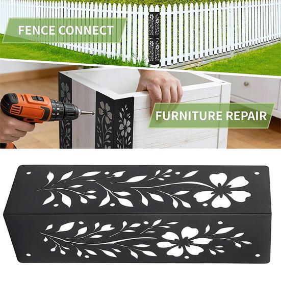 4 Stuks Hoekbeugels voor Moestuinbakken Heavy Duty Metalen Hoekbeugels voor Hout Decoratieve Bloemenhoekbeugels met Schroeven voor Verhoogde Moestuinbak Plantenbak