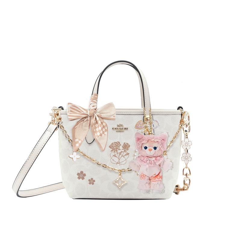

COACH handbag [Customized bag] City 15 detachable shoulder strap Tote bag Tote bag shopping coated canvas cold Bear Notes Basic Pack (Bag + Dust Bag) коричневий