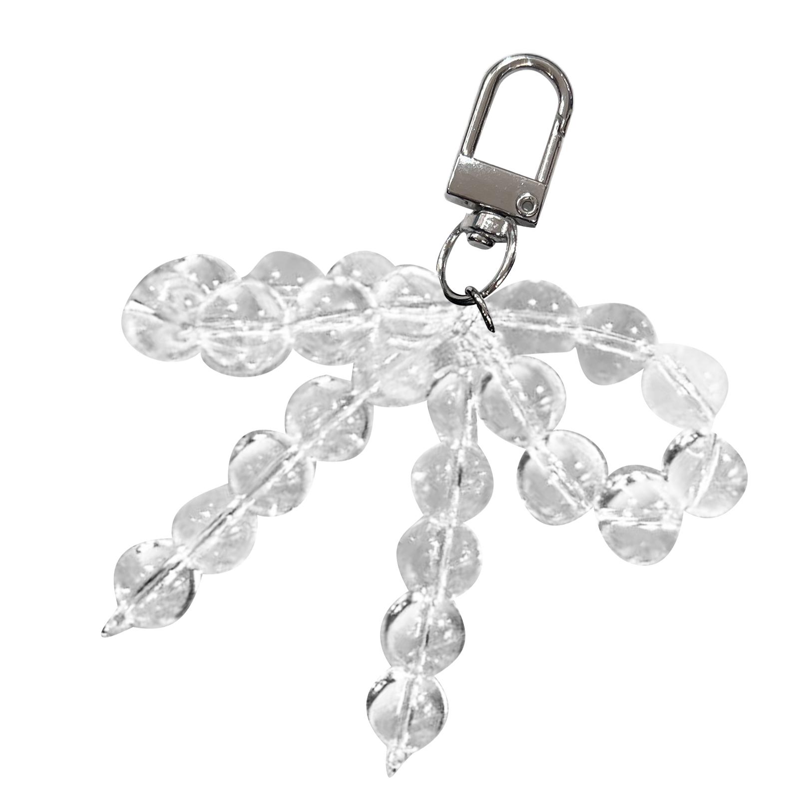 

Изящный подвесной кулон, элегантный брелок с бисером и бантом, милое украшение для сумок и мобильных телефонов