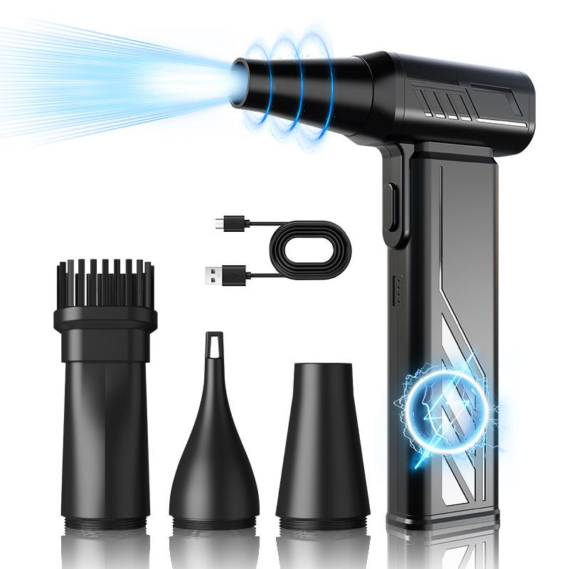 

130,000 RPM Handheld Air Duster, 5-Speed Brushless Motor with LED Light 218x145x50 mm чорний