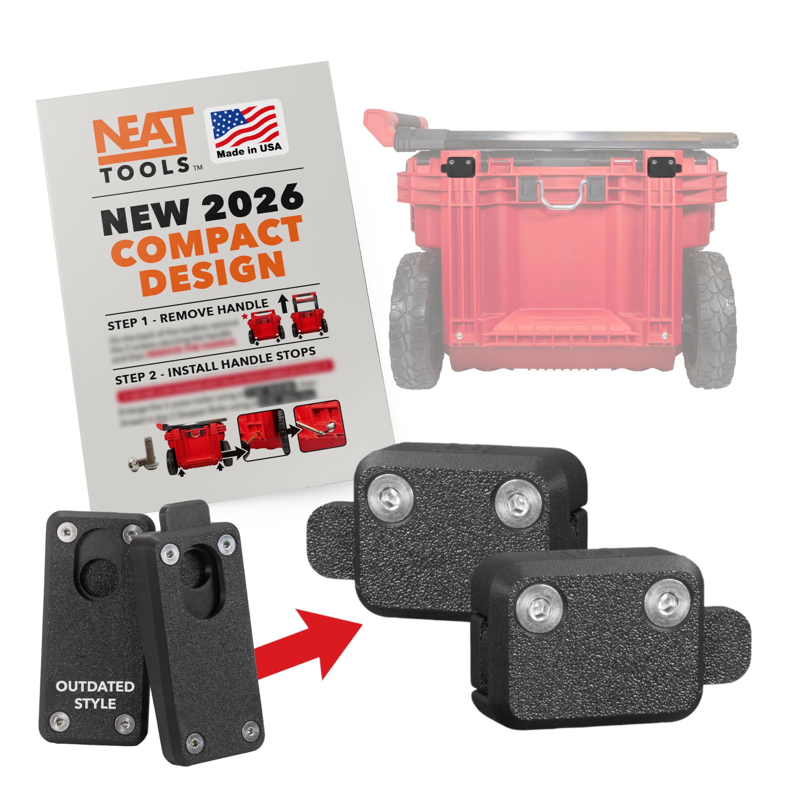 

Neat Tools Handle Quick Release Pin Kit for Milwaukee PACKOUT Rolling Toolbox PACKOUTMOD