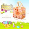 Easter Handle Tote Bags – Reusable Non-Woven Gift Bags For Bunny Egg Hunt Party Favors – 4/6/12 Pack Options (8.26x7.87x5.9")