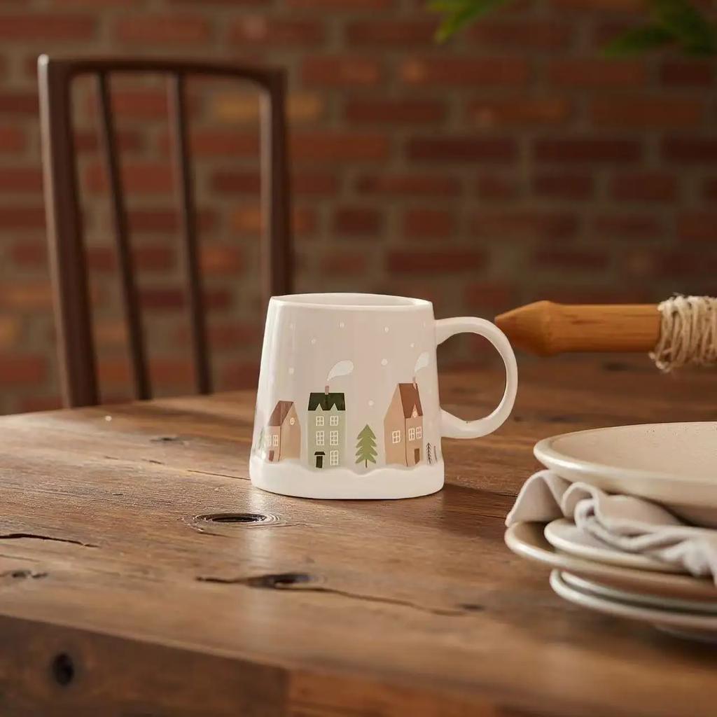 Christmas Ceramic Cup Coffee Mugs Household Exquisite Afternoon Tea Cups Creativity Breakfast Milk Cute Couple Coffee Cup Gift l