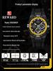 Reward Fashion Multifunctional Quartz Sports Watch: Waterproof, Luminous, Silicone Strap, Three-Eye, Six-Hand Design for Men.