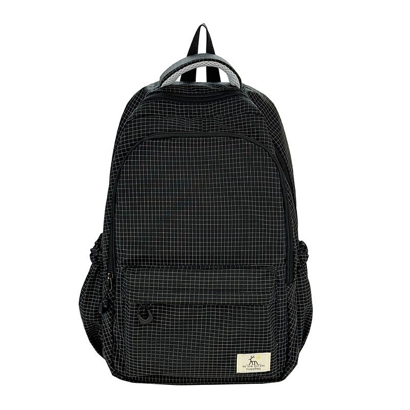 Schoolbag new retro solid color backpack large capacity junior high school student college bag simple versatile leisure travel backpack