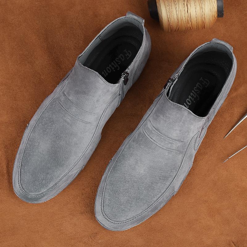 Модные мужские ботинки Повседневная обувь Высокие кеды Мужские туфли на плоской подошве — фото 3