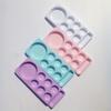 4pcs Nail Art Mixing Palette, Acrylic Nail Polish Holder, Manicure Tool with Color Mixing Wells, Gel Display Stand for Salon