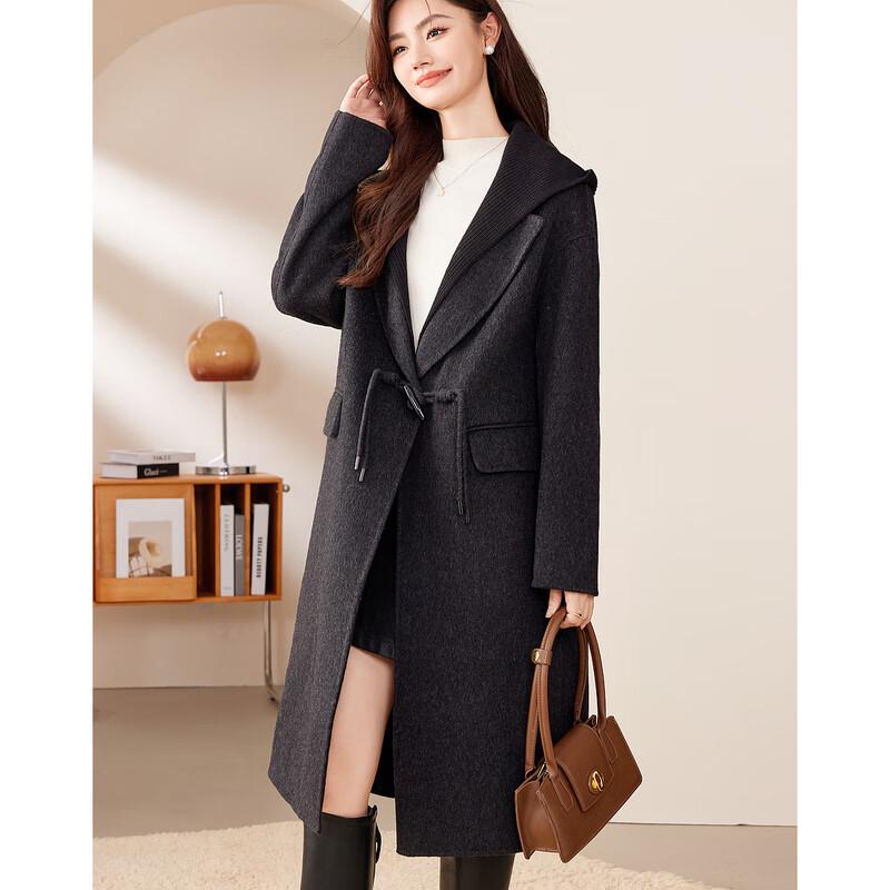 Women's Elegant Mid-Length Wool Blend Coat