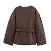 European and American Cross-border Women's Clothing Wholesale Women's Linen Belt Kimono Outerwear Linen Balloon Pants Set