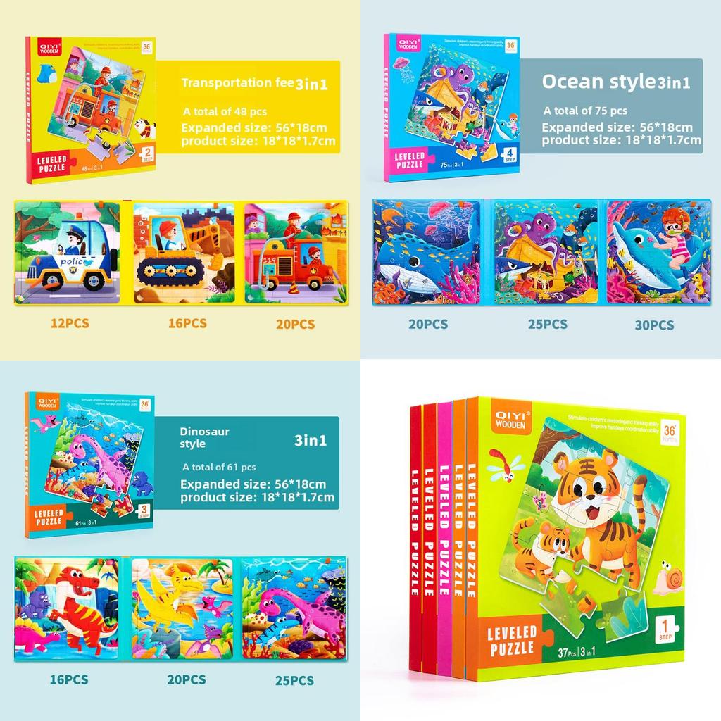 Baby Puzzle Book With Transportation Theme For Early Learning And Development