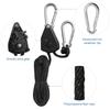 5m Adjustable 8inch Lanyard Hanging for Outdoors Camping Grow Plant Lamp Rope Ratchet Hanger Pulley Lifting Pulley Hook