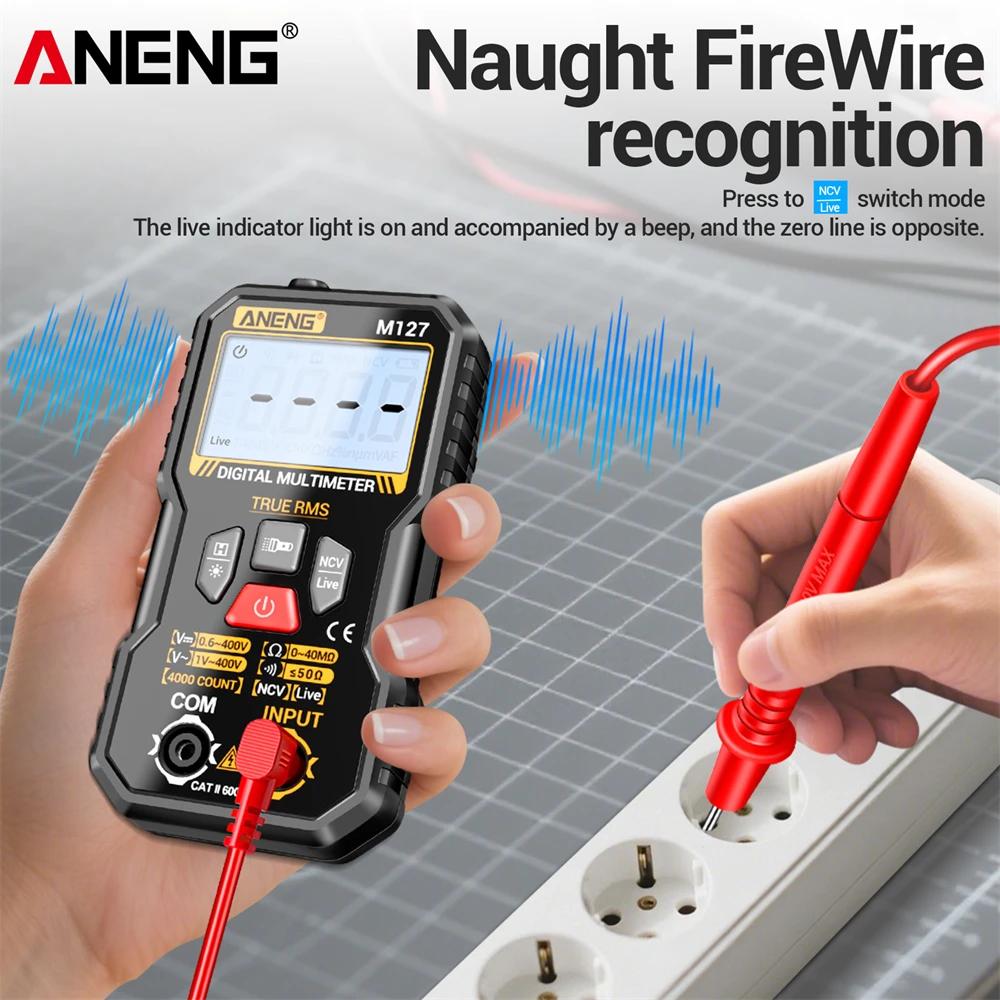 2026 ANENG M127 Intelligent Digital Multimeter PT1005B Test Leads Probe AC/DC Voltage Resistance Tester 1000V 10A Universal Needle Tip Diagnosis Tools
