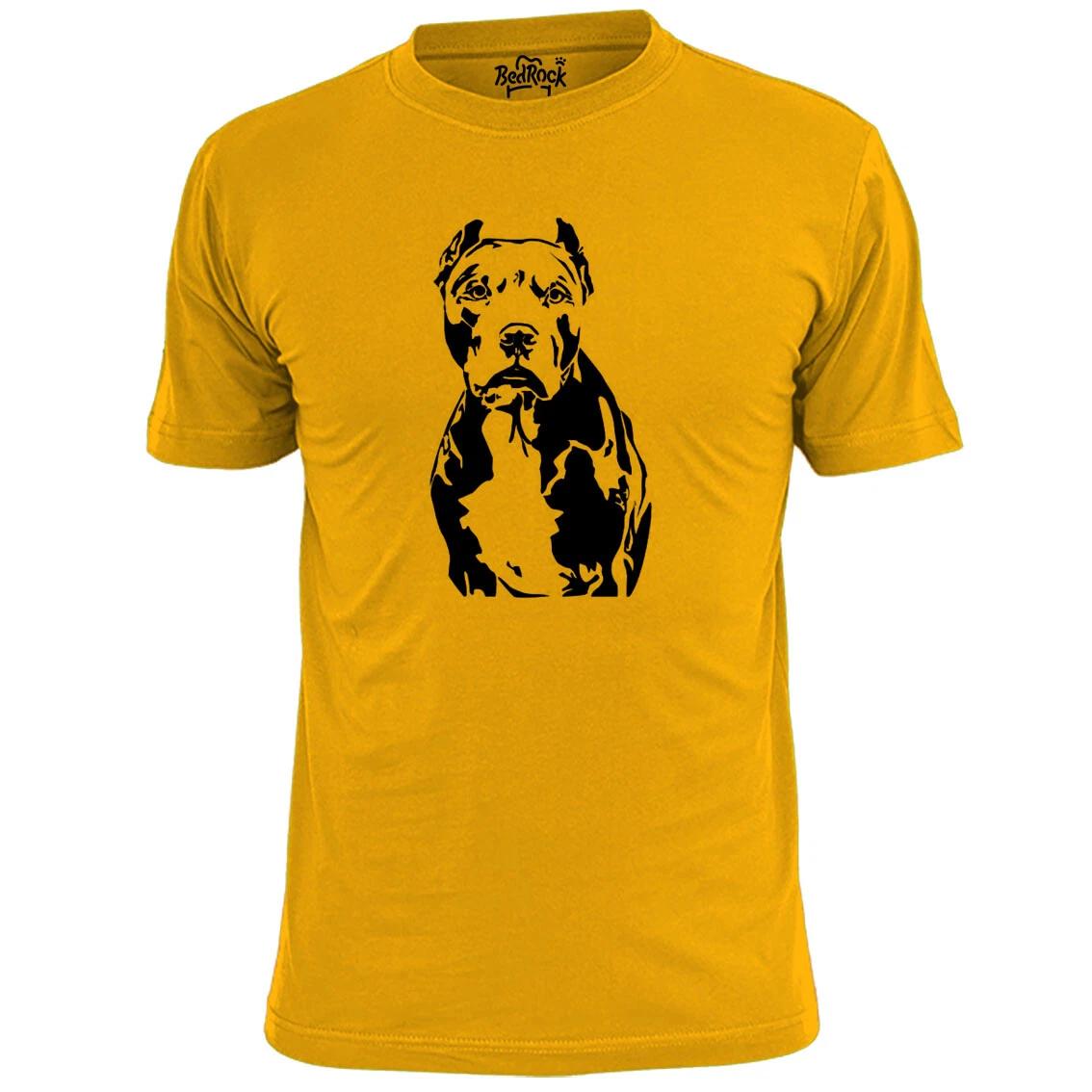 Mens Pitbull Dog Stencil T shirt Pooch Hound Pet 2XL
