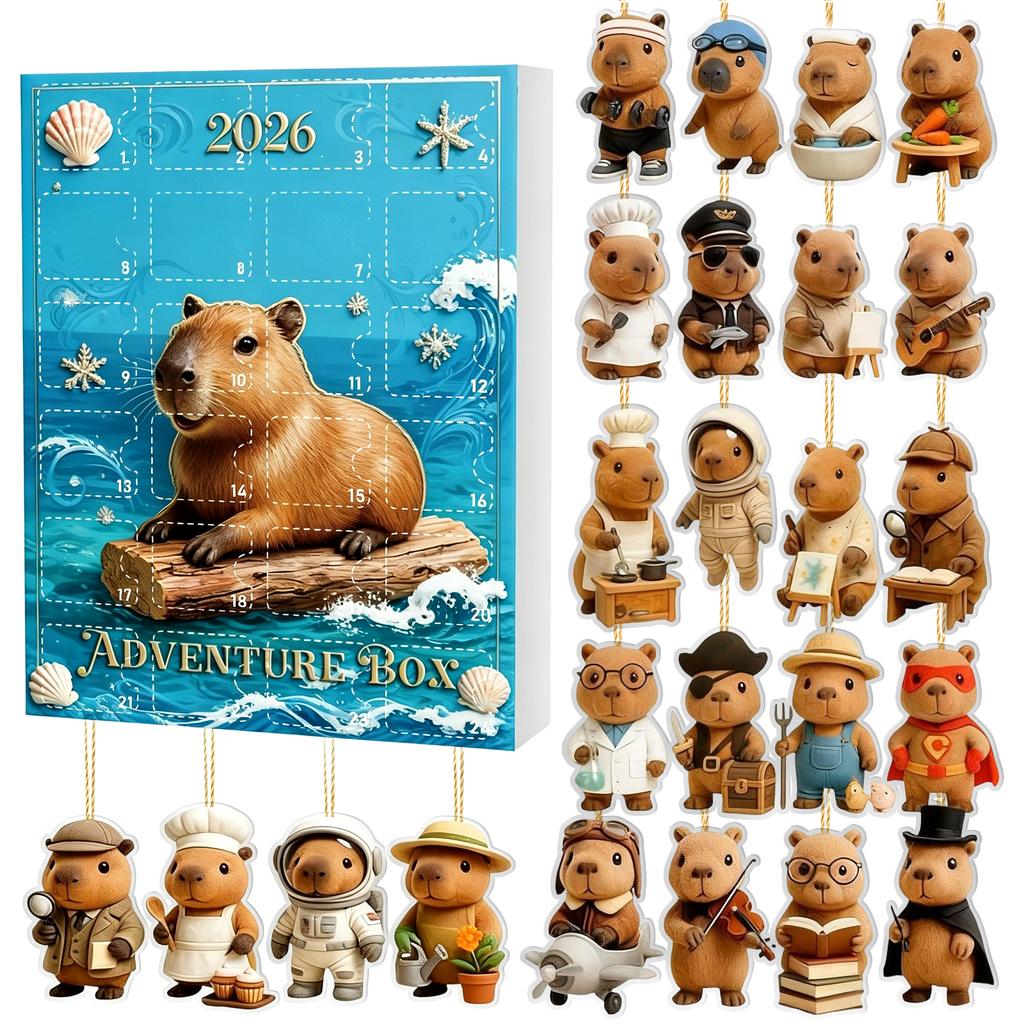 Christmas Advent Calendar Pendant Set - 2D Flat Hanging Ornaments for Holiday Countdown