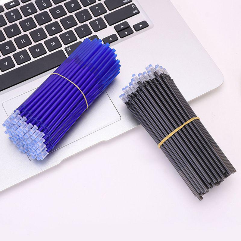100 Stück Löschbarer Stift Nachfüllmine 0,5 mm Blaue/Schwarze Tinte Schreibstifte Geschenk für Studenten Schreibwaren