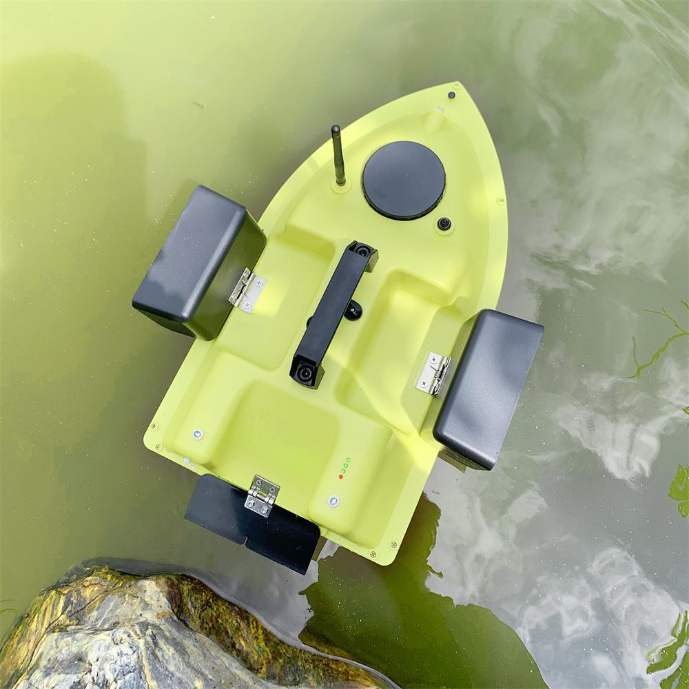 GPS Fishing Bait Boat with 3 Bait Containers Automatic Bait Boat with 400-500M Remote Range 5200mAh Fishing Feeder Fish Finder