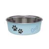 Plate - Pet Care - Stainless Steel - Removable Non-spill Rubber Base - Small 5.5"
