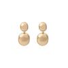 Exaggerated Irregular Atmosphere High-End Jewelry Metal Pleats Round Buttons Women'S Stud Earrings
