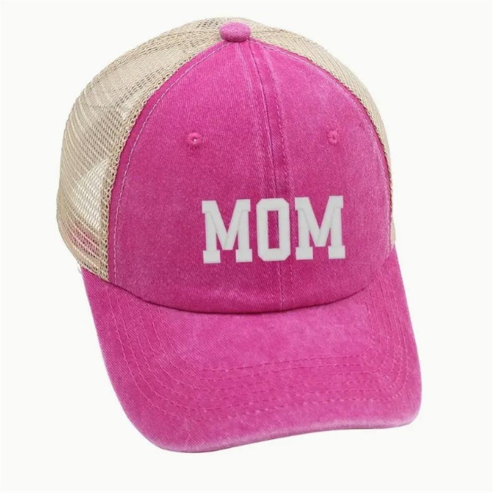 Visors DAD MOM Baseball Hats Mesh Net Sunscreen Hats Washed Distressed Faded Cap  for Man Women